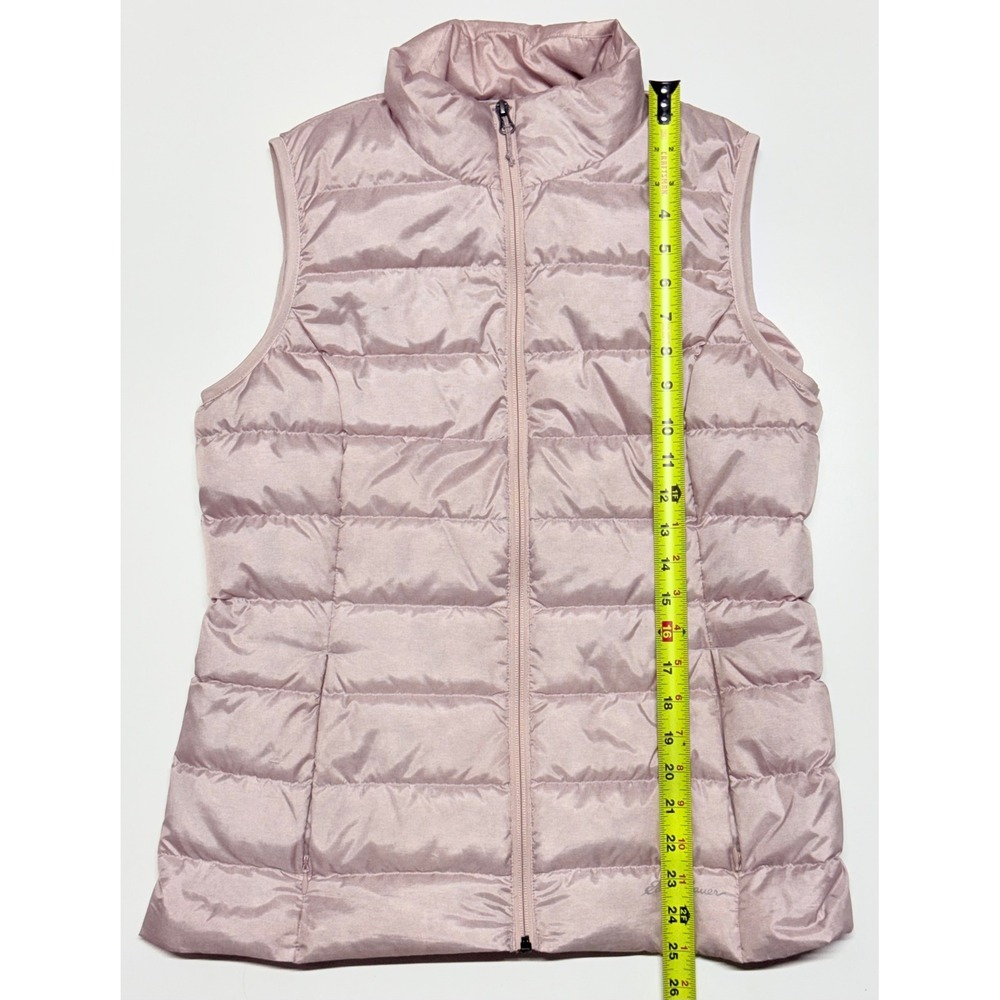 Eddie Bauer Womens Pink Packable Down Puffer Vest Metallic Dusty Rose Medium